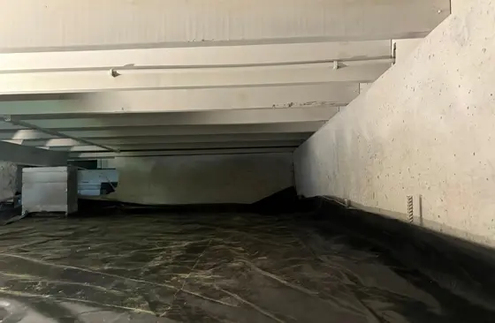 Mold removal and crawlspace cleaning service with sealed vapor barrier by Latino Crawlspace Solutions in Kentucky